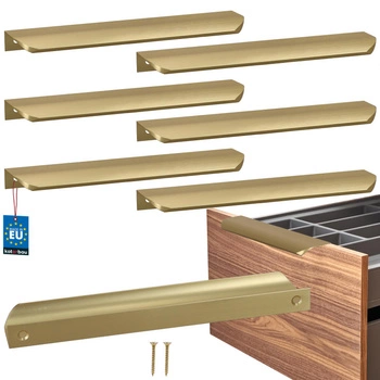 Uchwyt meblowy aluminium złoty mat 192/212 mm zestaw 6 szt