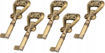 Kluczyk meblowy barkowy uniwersalny ozdobny retro patyna 54 mm zestaw 5 szt.