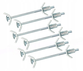 Złącze śrubowe meblowe 120 łącznik płyt blatów - 6 szt.