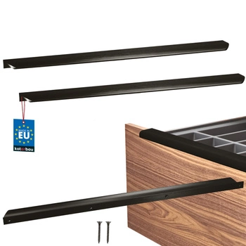 Uchwyt meblowy aluminium czarny mat 540/560 mm zestaw 2 szt