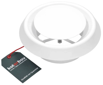 Anemostat nawiewno wywiewny biały fi 125 kołnierz