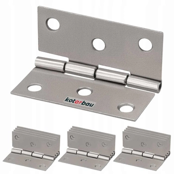 Zawias splatany skrzydełkowy 45 mm nikiel zestaw 12 szt.