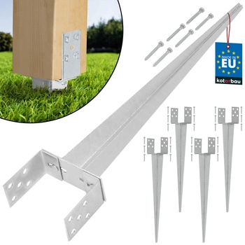 Podstaw słupa regulowana wbijana 0-160 mm zestaw 4 szt.
