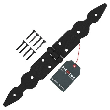 Zawias ozdobny do okiennic drzwi altan skrzyń 150x150x35 mm - Kolor czarny