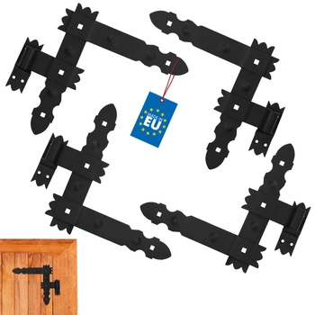 Zawias pasowy kątowy 300 garażowy narożny do okiennic - Kolor czarny