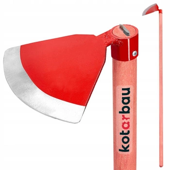 Motyka kopaczka półokrągła 190 mm kuta czerwona