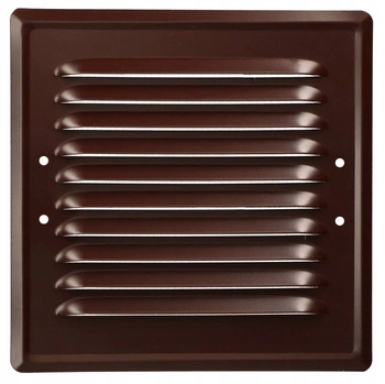 Kratka wentylacyjna kominkowa metalowa 16,5x16,5 łapki - Kolor brązowy