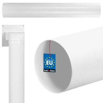 Kanał wentylacyjny okrągły rura pvc biały 100 cm fi 150 mm