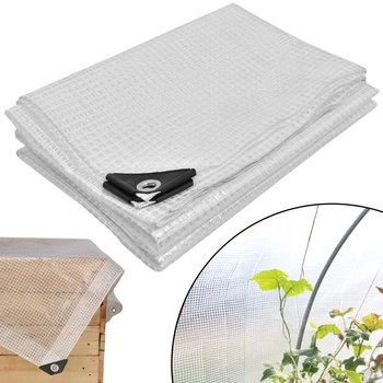 Plandeka ochronna mocna gruba transparentna szklarniowa 120 g/m2 4x5 m
