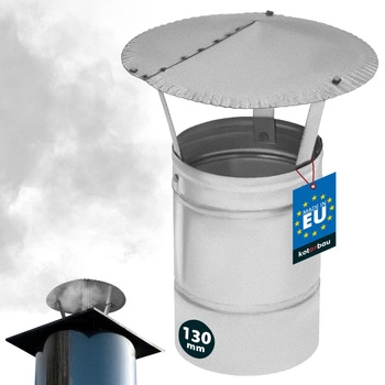 Daszek dymny do rury kominowej ocynkowany ø130