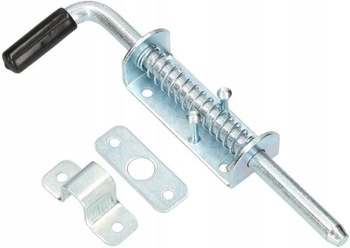 Zasuwa bramowa garażowa rygiel sprężynowy 220 mm