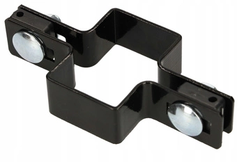 Obejma słupka paneli ogrodzeniowych 60x40 mm pośrednia - Kolor czarny