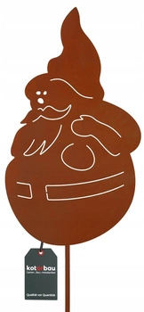 Figurka mikołaj figura ozdoba ogrodowa metal rdza - Kolor brązowy