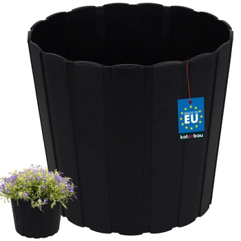 Doniczka plastikowa antracyt 20x18 cm