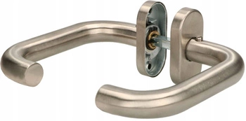 Klamka drzwiowa okucie wąski szyld stal nierdzewna