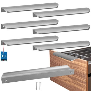 Uchwyt meblowy aluminium srebrny 192/212 mm zestaw 6 szt