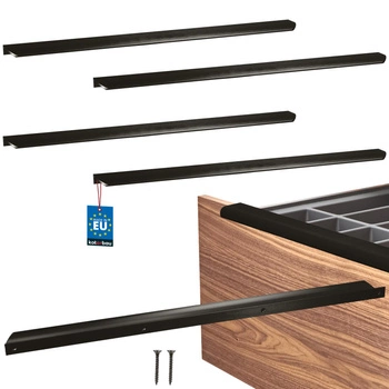 Uchwyt meblowy aluminium czarny mat 540/560 mm zestaw 4 szt