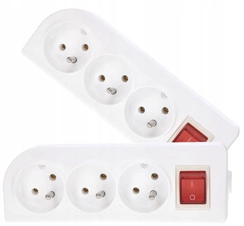 Gniazdo przenośne trzykrotne listwa wł/wył uz - 2 szt.