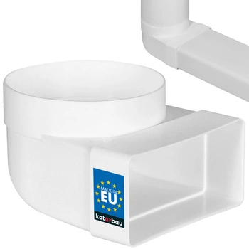 Kolano mimośrodowe 110x55 wentylacyjne kanału 100