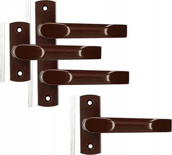 Klamka drzwiowa zestaw 125 furtki bramki - 4 szt. - Kolor brązowy