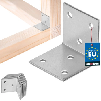 Kątownik ciesielski nierdzewny ocynkowany 40x40x40 mm zestaw 12 szt