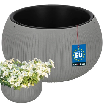 Doniczka z wkładem 370x220 mm imitacja betonu