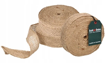 Taśma jutowa naturalna 3,5 cm rolka 20 m zestaw 3 szt.