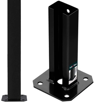 Podstawa słupa przykręcana czarna 60x40 mm