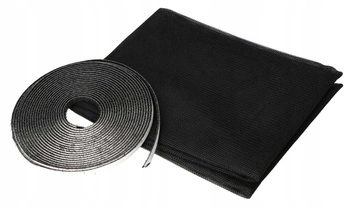 Moskitiera siatka okienna czarna rzep 130x150cm