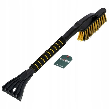 Skrobaczka szyb lodu skrobak szczotka zmiotka 2w1 - Kolor czarny, żółty