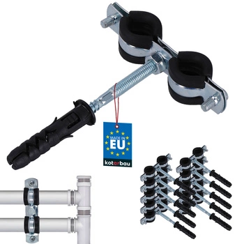 Obejma do rur 3/8" uchwyt guma uszczelka 10 szt.