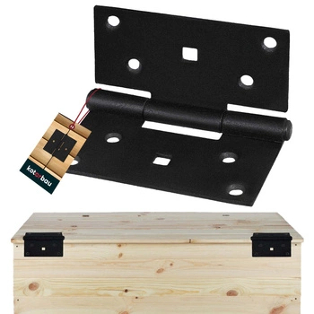 Zawias splatany stalowy do szafek drzwi mebli skrzyń 90x95 mm