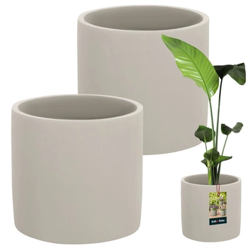 Doniczka ceramiczna cylinder ⌀ 23 cm 2 szt