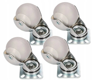 Kółko obrotowe meblowe guma 40 mm zestaw 4 szt.