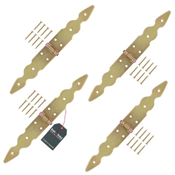 Zawias ozdobny do okiennic drzwi altan skrzyń 150x150x35 mm zestaw 4 szt. - Kolor złoty