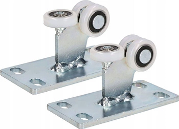 Wózek 3-rolkowy bramowy fi 25 stały rolki bram - 2 szt.