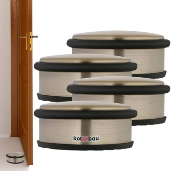 Odbojnik do drzwi wolnostojący platynowy 4 cm zestaw 4 szt.