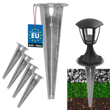 Podstawa do lamp ogrodowych wbijana do ziemi kotwa 115 mm zestaw 4 szt.