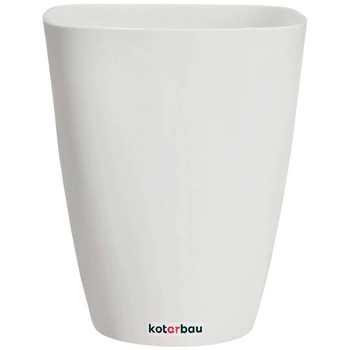 Doniczka donica osłonka 132x165mm kwiaty rośliny - Kolor biały