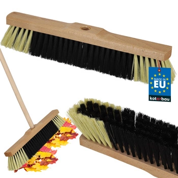 Szczotka drewniana do liści podłóg kostki nylon 40 cm