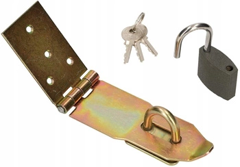 Wrzeciądz skobel ocynk 120 zamknięcie z kłódką