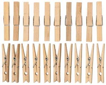 Spinacze klamerki drewniane do bielizny - zestaw 20 szt.