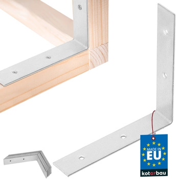 Kątownik ciesielski nierdzewny ocynkowany 100x100x20 mm zestaw 12 szt