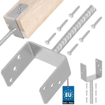 Podstawa słupa z prętem u do wmurowania 120 mm