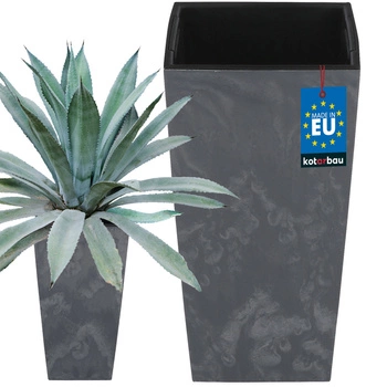 Doniczka z wkładem 240x240x450 mm struktura betonu