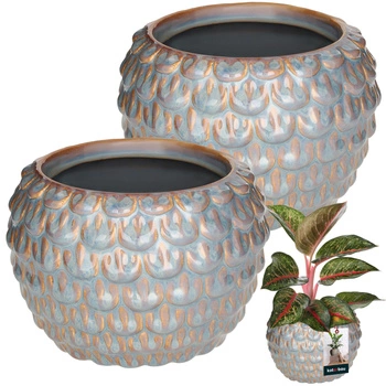 Osłonka ceramiczna szara ⌀ 17 cm 2 szt