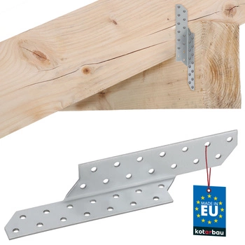 Łącznik ciesielski krokwiowy złącze płatwiowe prawy 210x35 mm