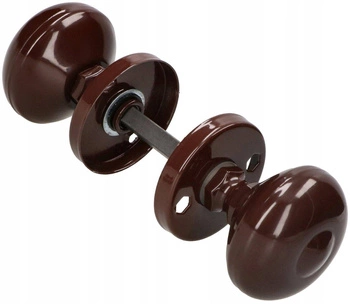 Gałko gałka obrotowa drzwiowa okrągła furtki drzwi - Kolor brązowy
