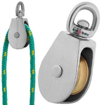 Bloczek linowy pojedynczy niklowany 1" fi 6 mm