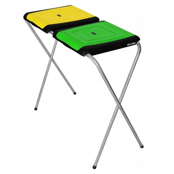 Stojak stelaż na worki do śmieci odpadów kolory 2x120l - Kolor czarny